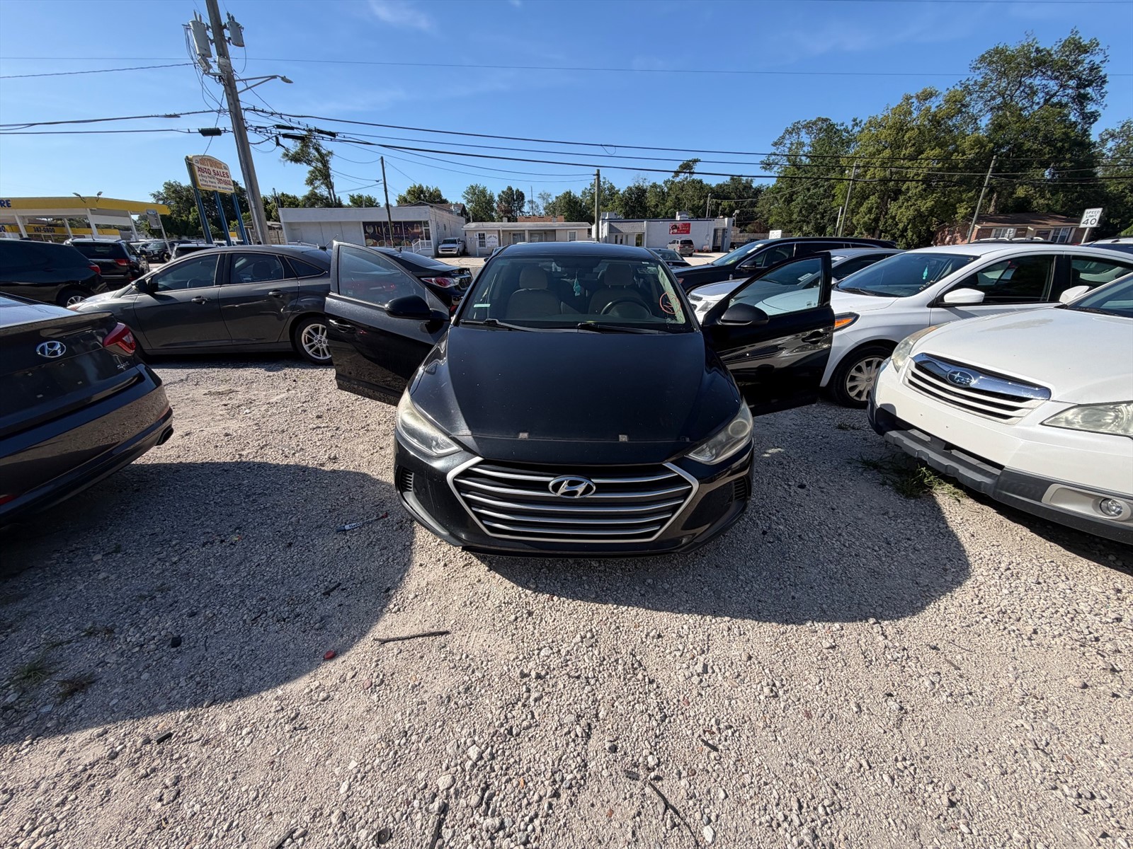 Black 2018 Hyundai Elantra SEL FWD Sedan Front-Wheel Drive Automatic